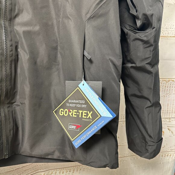 Men's Goose Down Arcteryx Logo Waterproof Warm Hooded Ski Puffer Jacket L - Picture 3 of 8